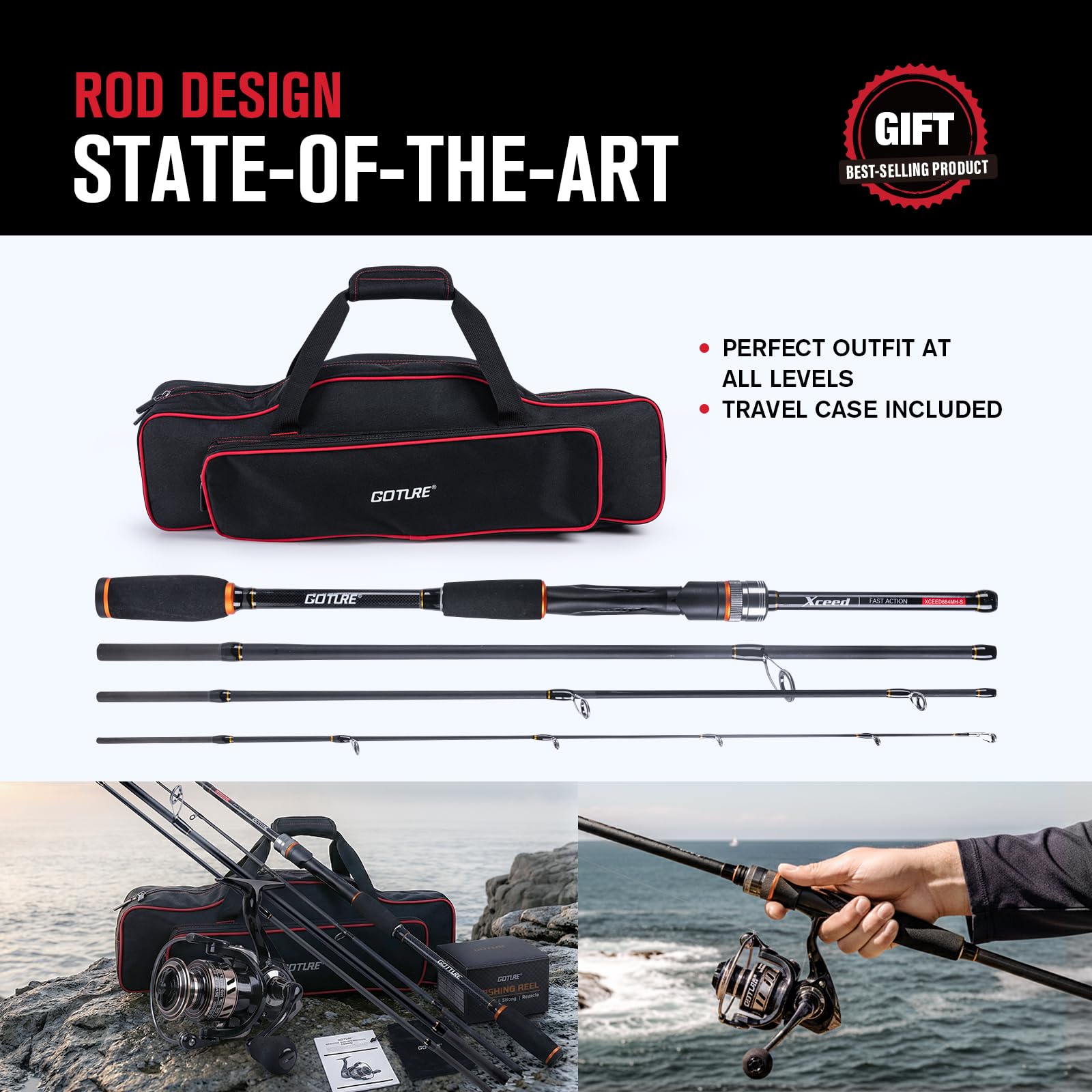 Goture Portable Spinning Fishi - Reel Bag review and price
